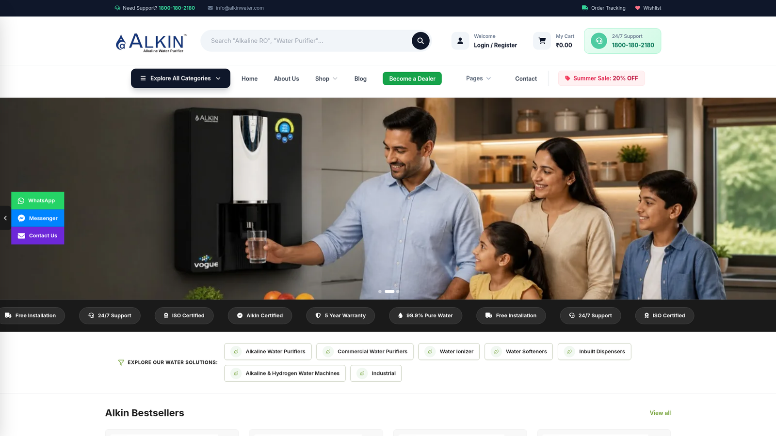 Alkinwater — Water / Alkaline Water E-commerce