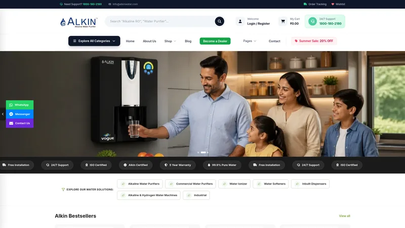 Alkinwater — Water / Alkaline Water E-commerce