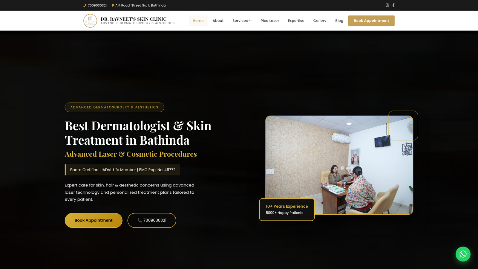Ravneetskinclinic — Dermatologist - Bunty Arora Portfolio