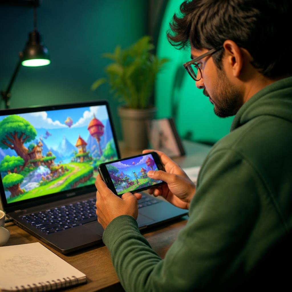Illustrative visual for Game development